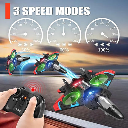 4DRC V32 Foam Remote Control Airplane, includes 4 batteries.