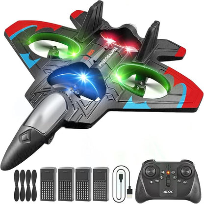 4DRC V32 Foam Remote Control Airplane, includes 4 batteries.