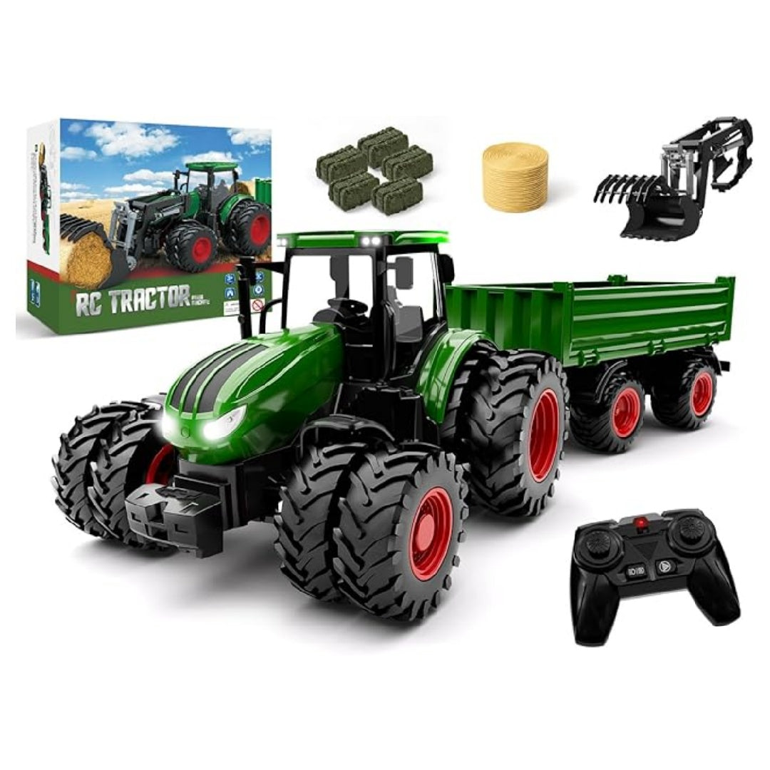 Remote control tractor toy, children's remote control tractor set