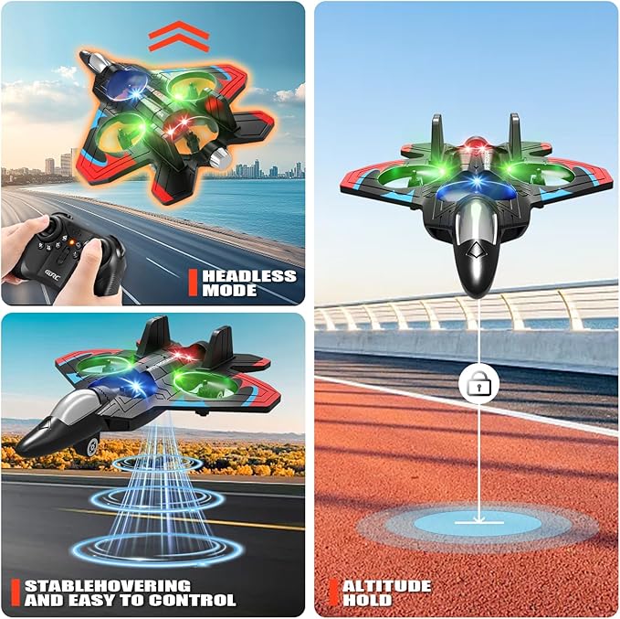 4DRC V32 Foam Remote Control Airplane, includes 4 batteries.