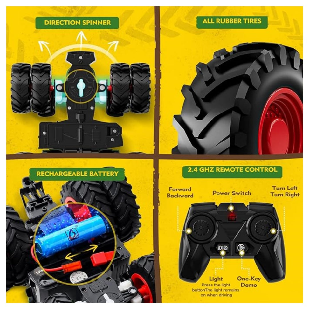 Remote control tractor toy, children's remote control tractor set