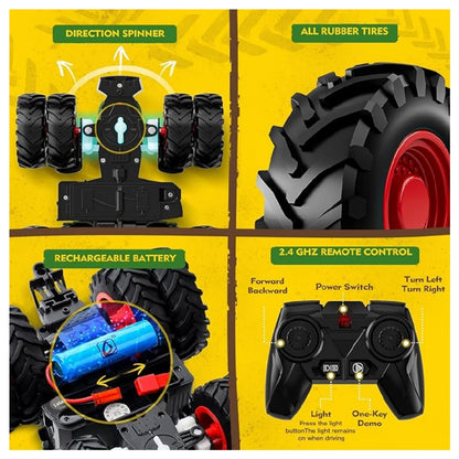 Remote control tractor toy, children's remote control tractor set